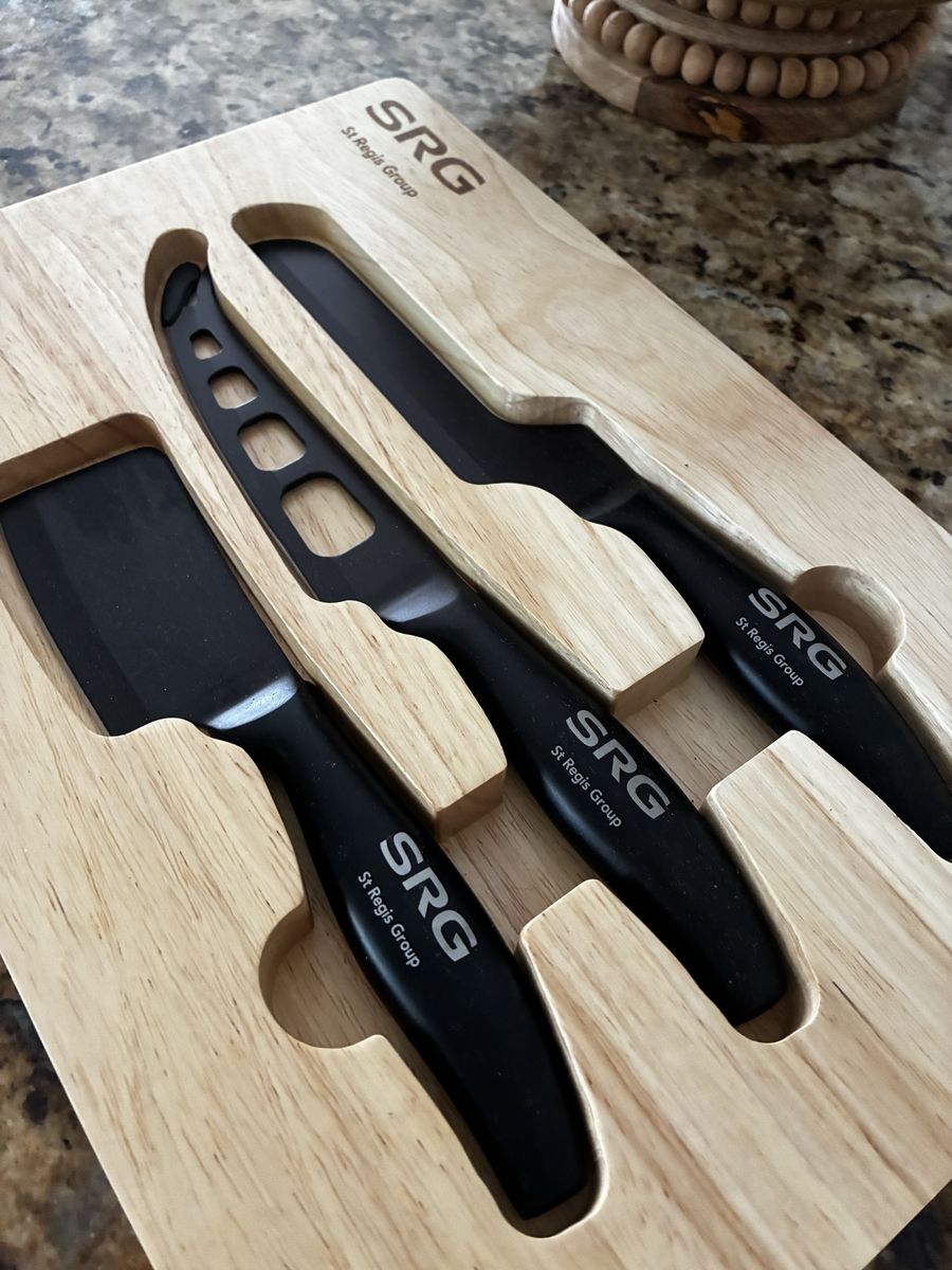 SRG St Regis Group Cheese Knife Set with Wooden Block