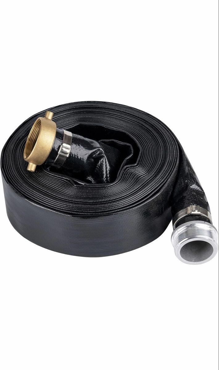 EASTRANS 3" x 50' Heavy Duty Discharge Hose with Aluminum Pin Lug Fittings – NEW