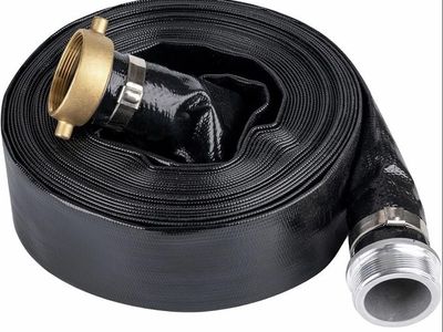 EASTRANS 3" x 50' Heavy Duty Discharge Hose with Aluminum Pin Lug Fittings – NEW