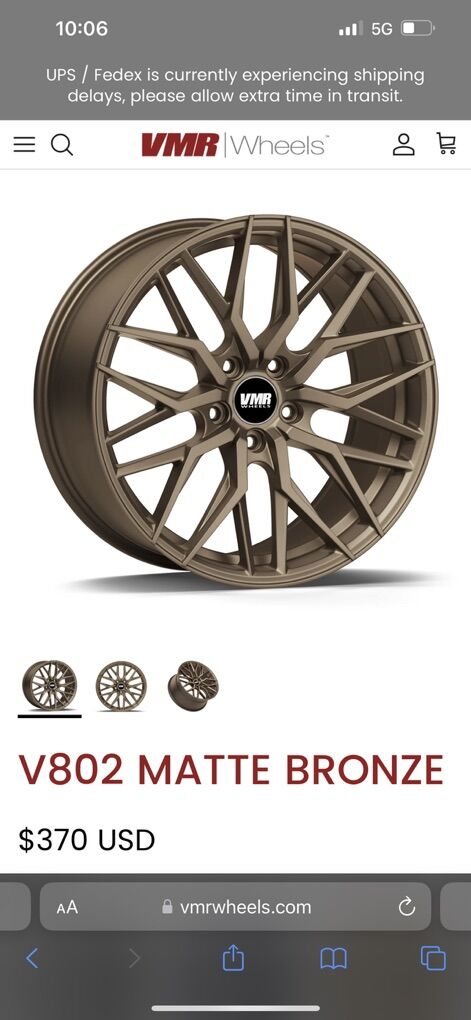 VMR 18 Wheels And Tires (5x112)