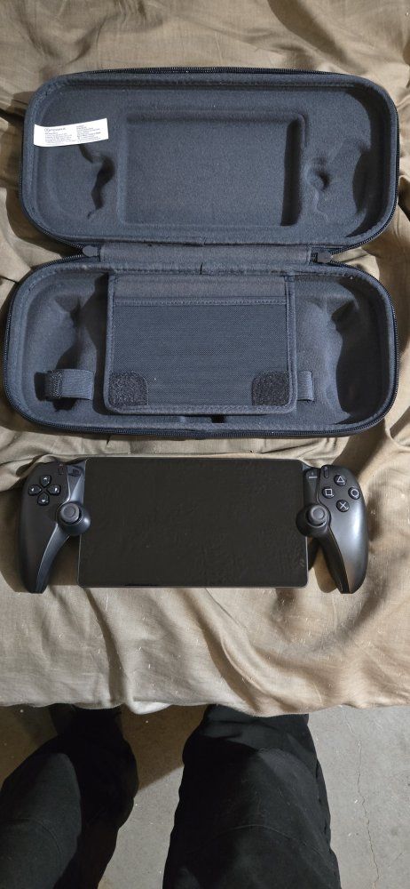 Sony PlayStation Portal Handheld Remote Player in Black with PowerA Carrying Case