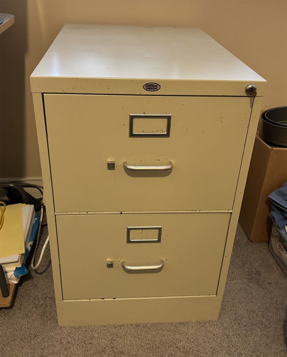 Two Drawer File Cabinet for hanging files