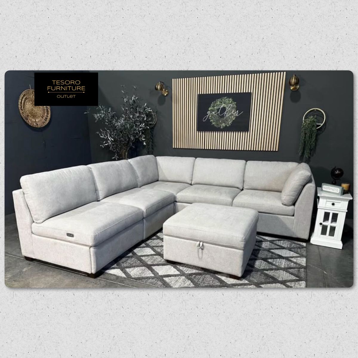 THOMASVILLE ROCKFORD POWER FOOT REST SECTIONAL