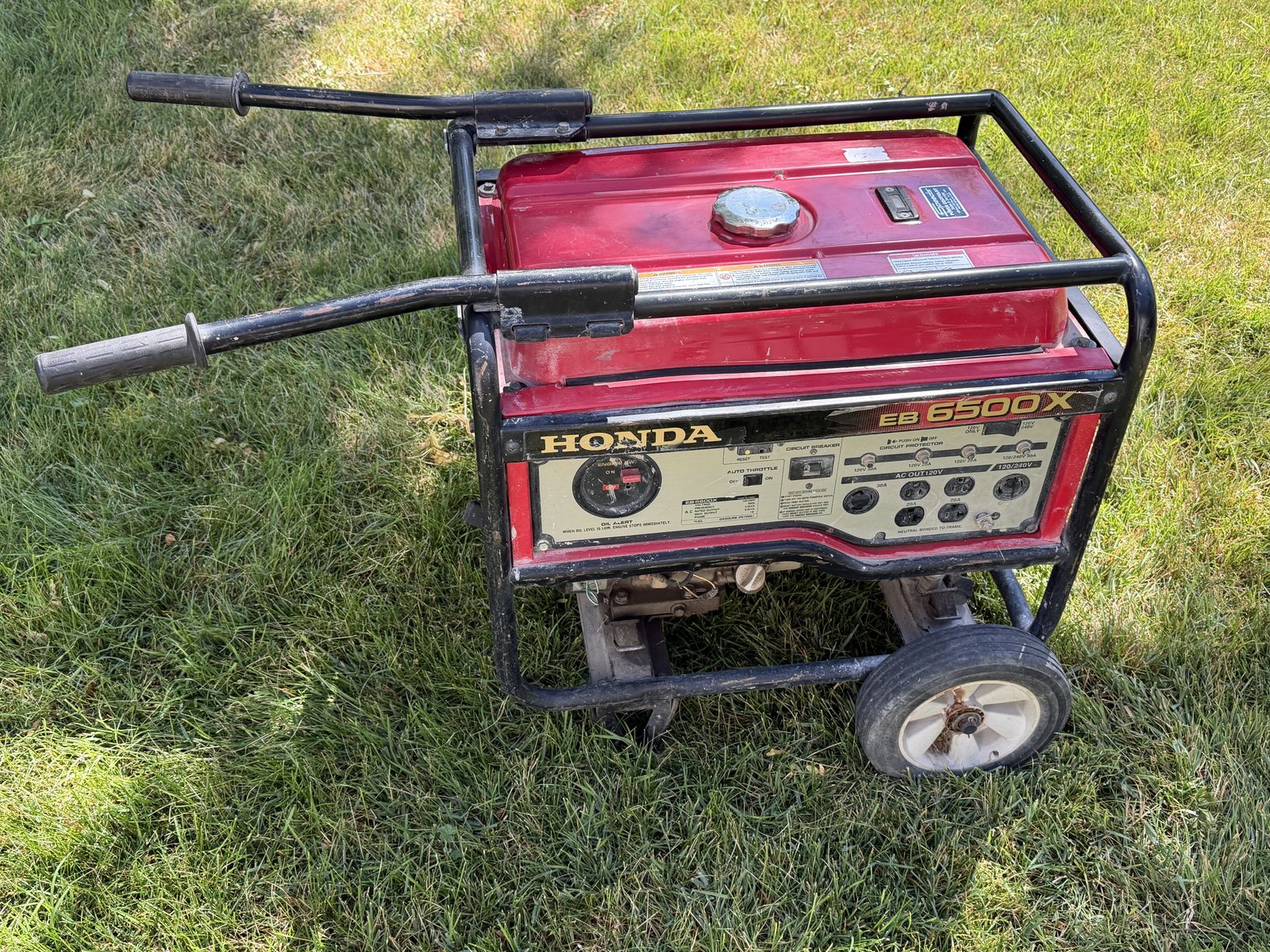 Honda 6500 Generator with wheel kit