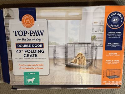 Large Double Door Folding Dog Gate