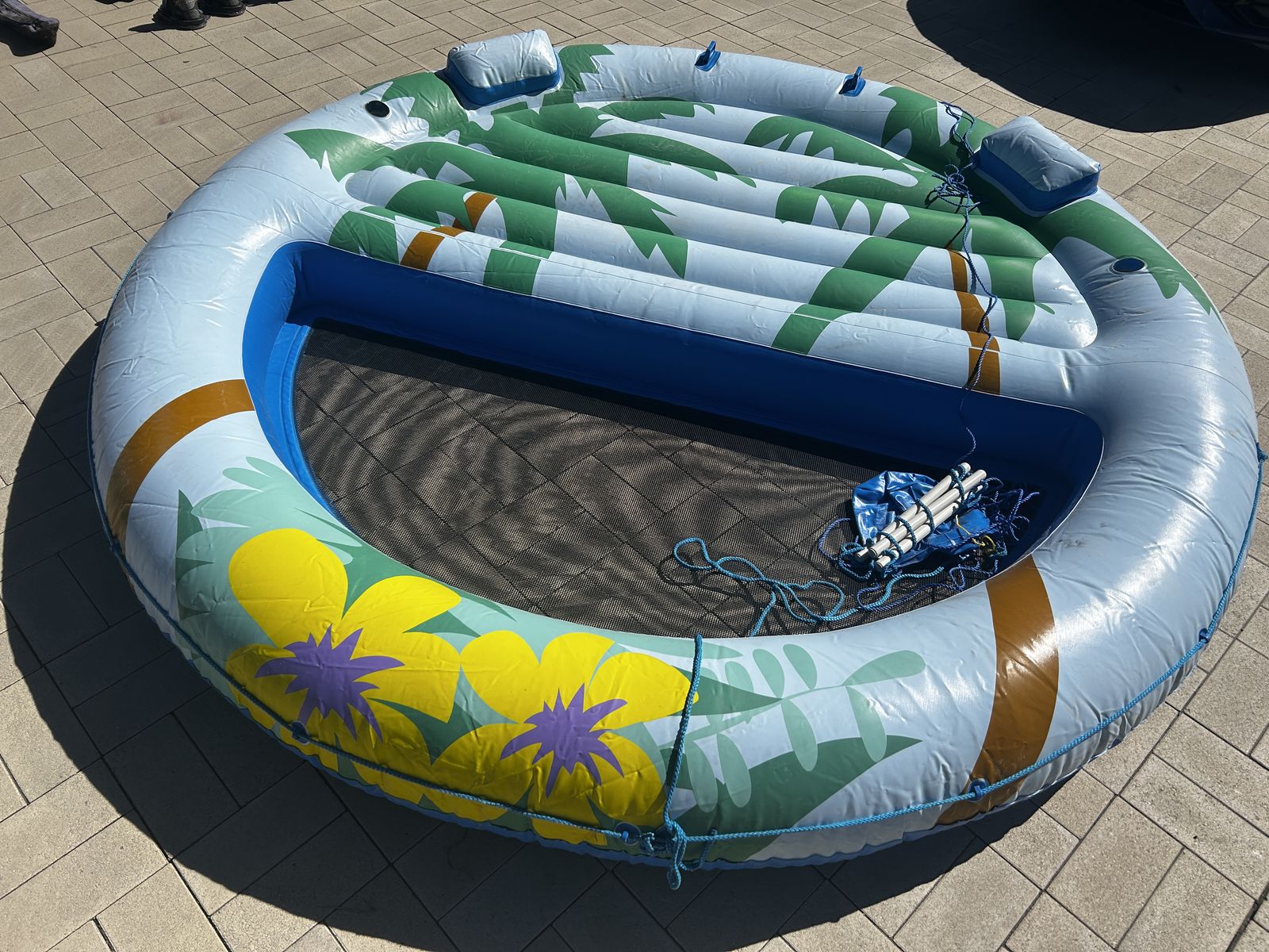 10' vinyl inflatable island