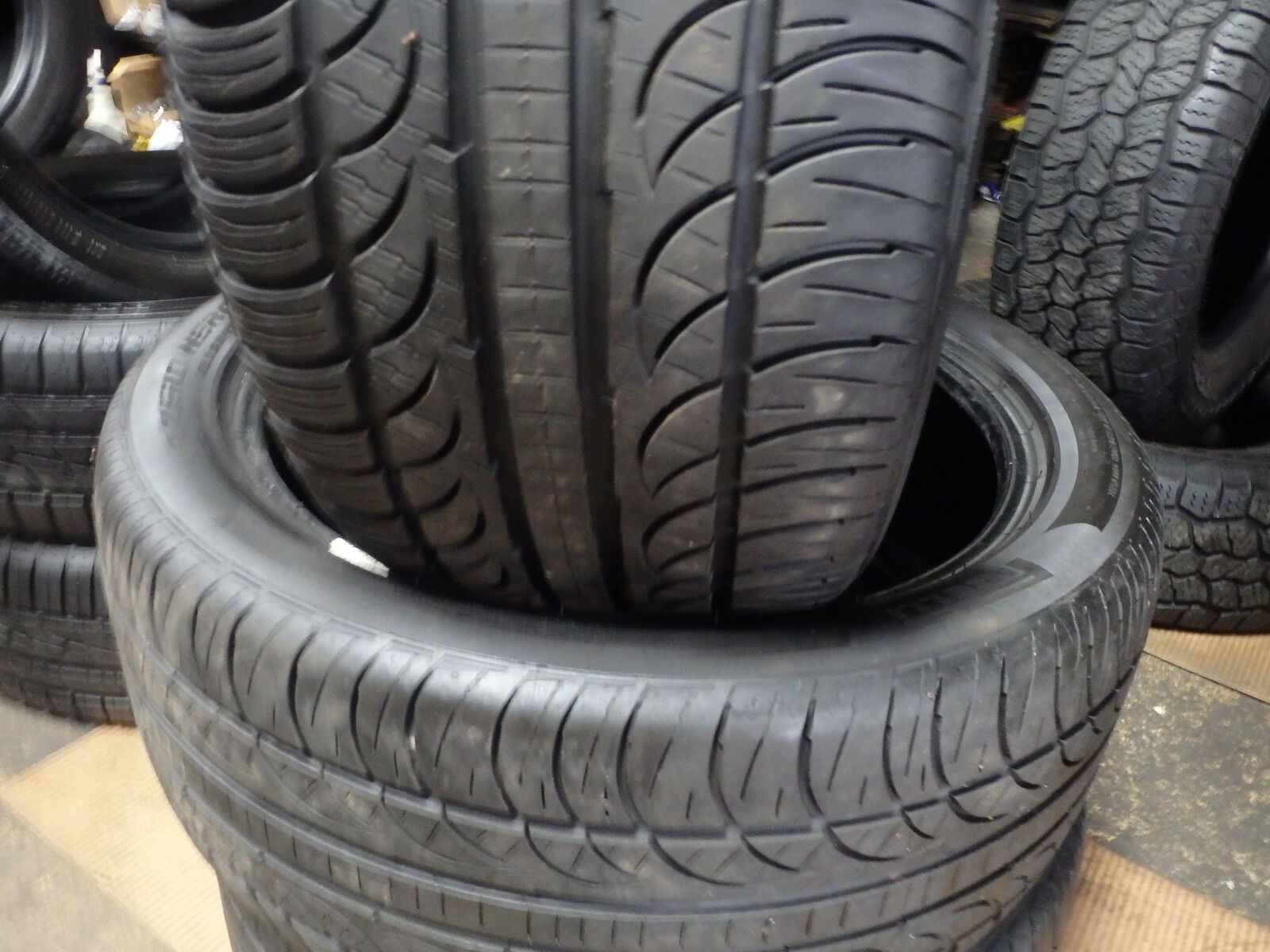 265/40R20 PIRELLI PZERO NERO A/S PAIR OF TWO USED TIRES
