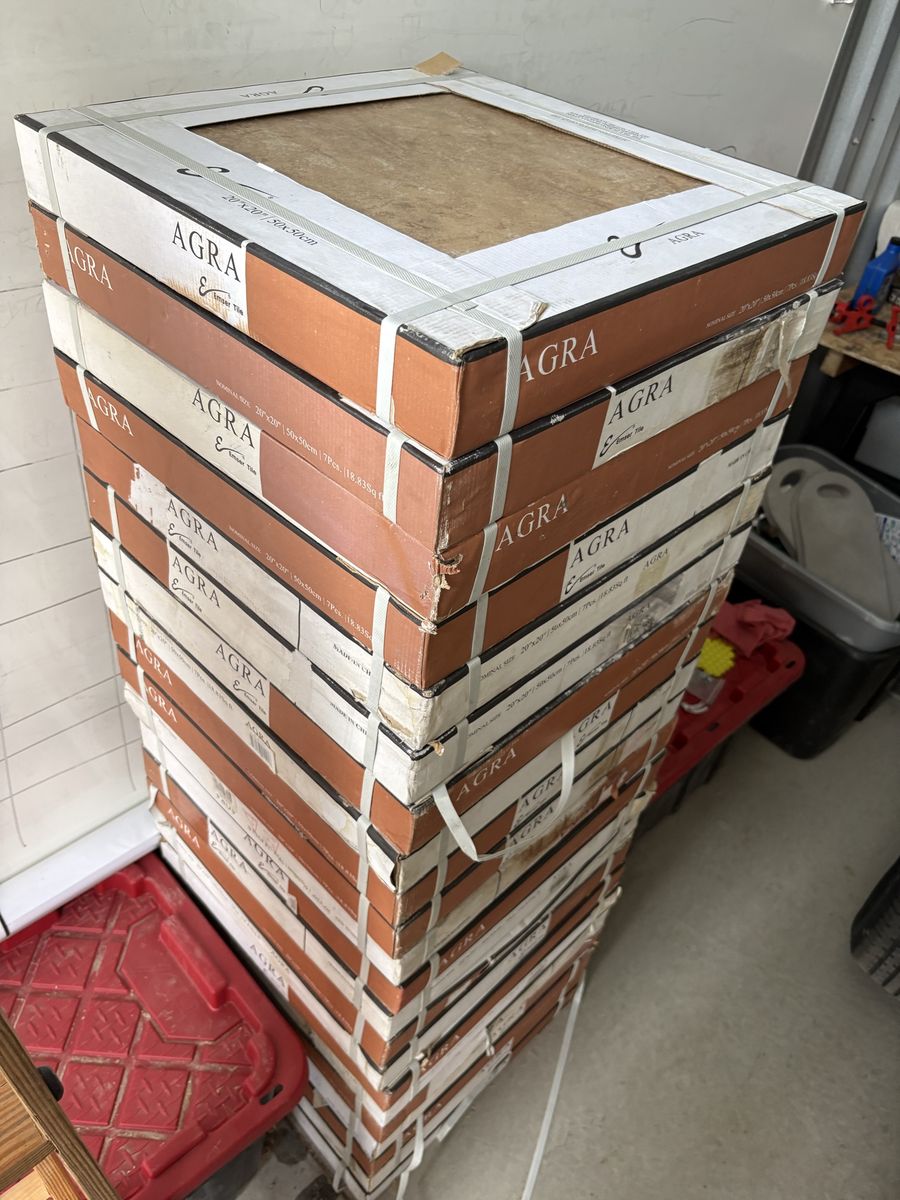 22 Boxes Emser AGRA 20”x20” Porcelain Tile – 414 Sq Ft Total – New