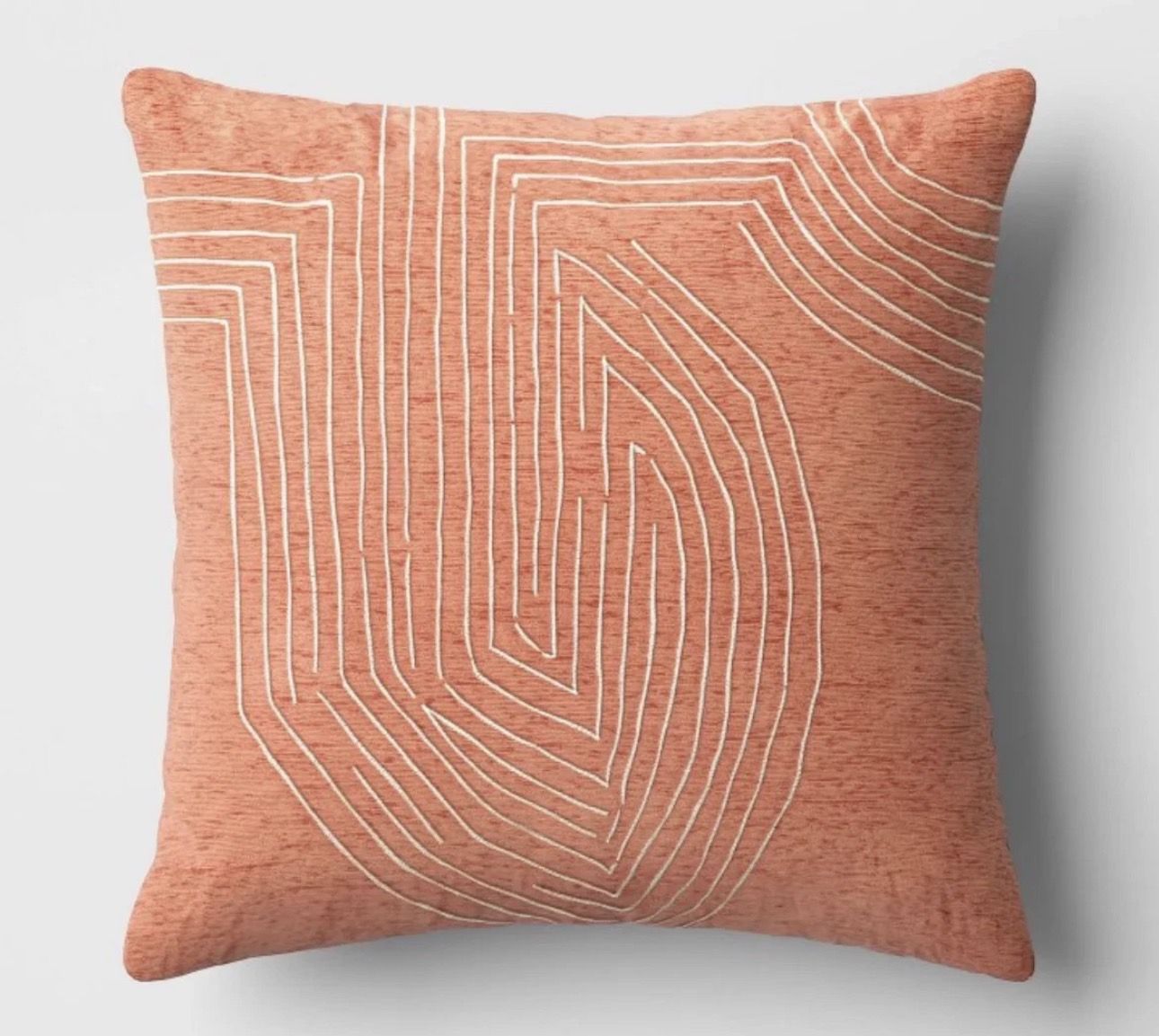 Threshold 24"x24" Oversized Geometric Metallic Velvet Throw Pillow, New