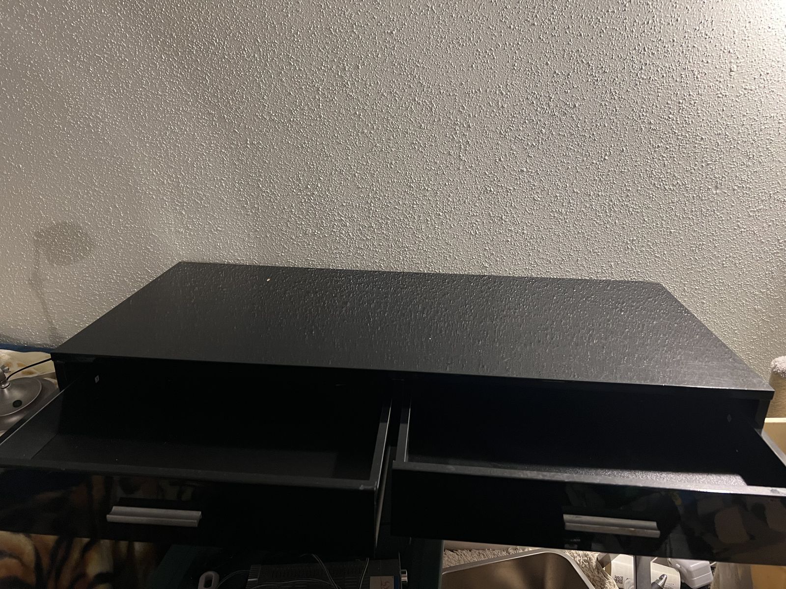 Modern Black Desk w 2 Drawers (OBO)