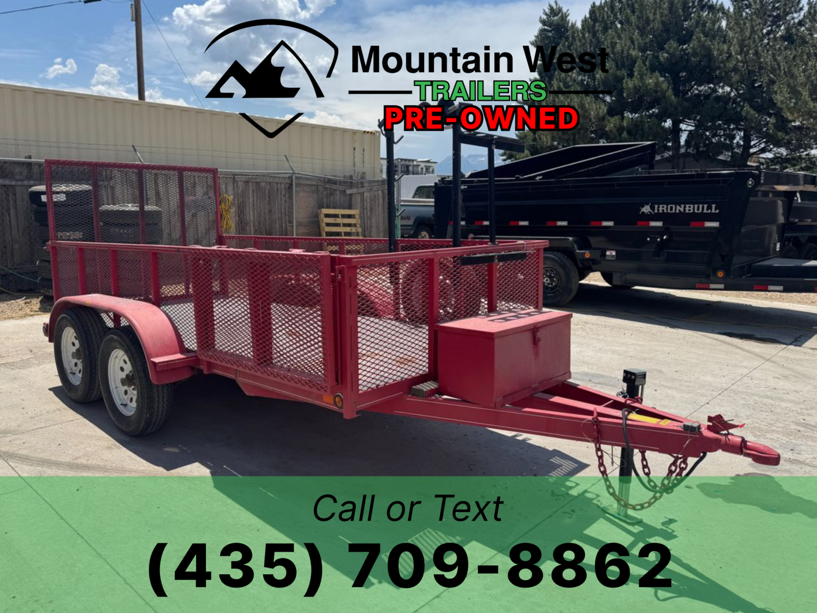 2016 USED 5X12 Tandem Axle Landscape Utility Trailer