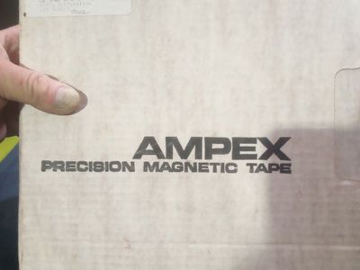 10-1/2 inch ampex reel to reel magnetic oxide tape .military grade with heavy duty aluminum inner reel
