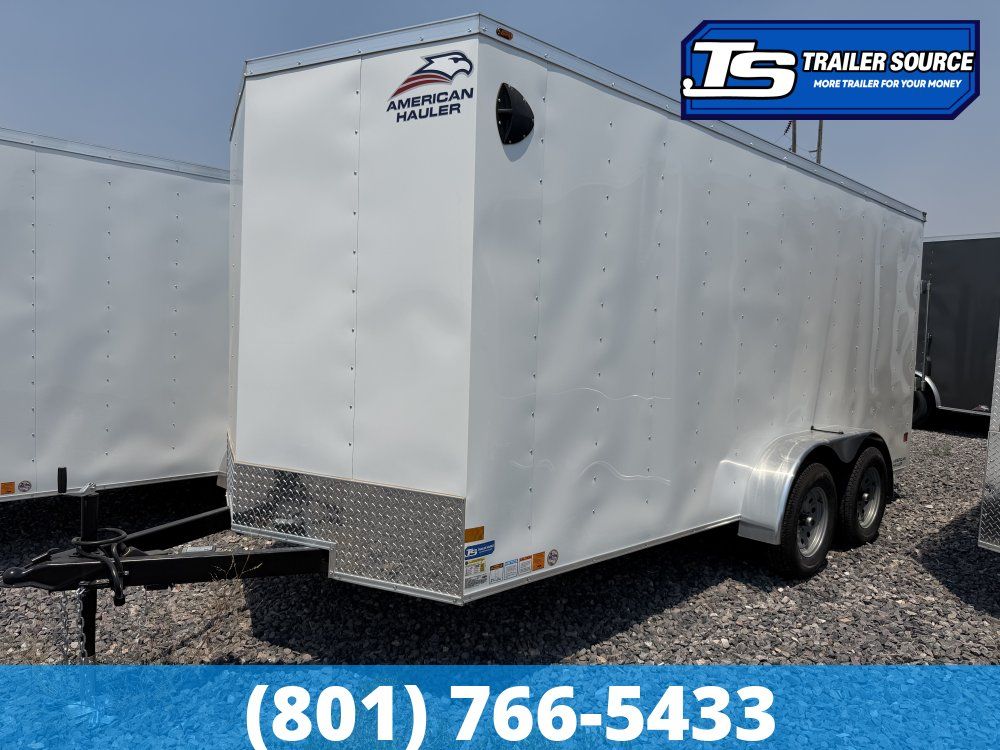 7x16 American Hauler Arrow Enclosed Cargo Trailer - 6'6" Interior - 7K GVWR - Ramp Door