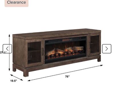 Berkeley 76 Infrared Electric Fireplace TV Stand
