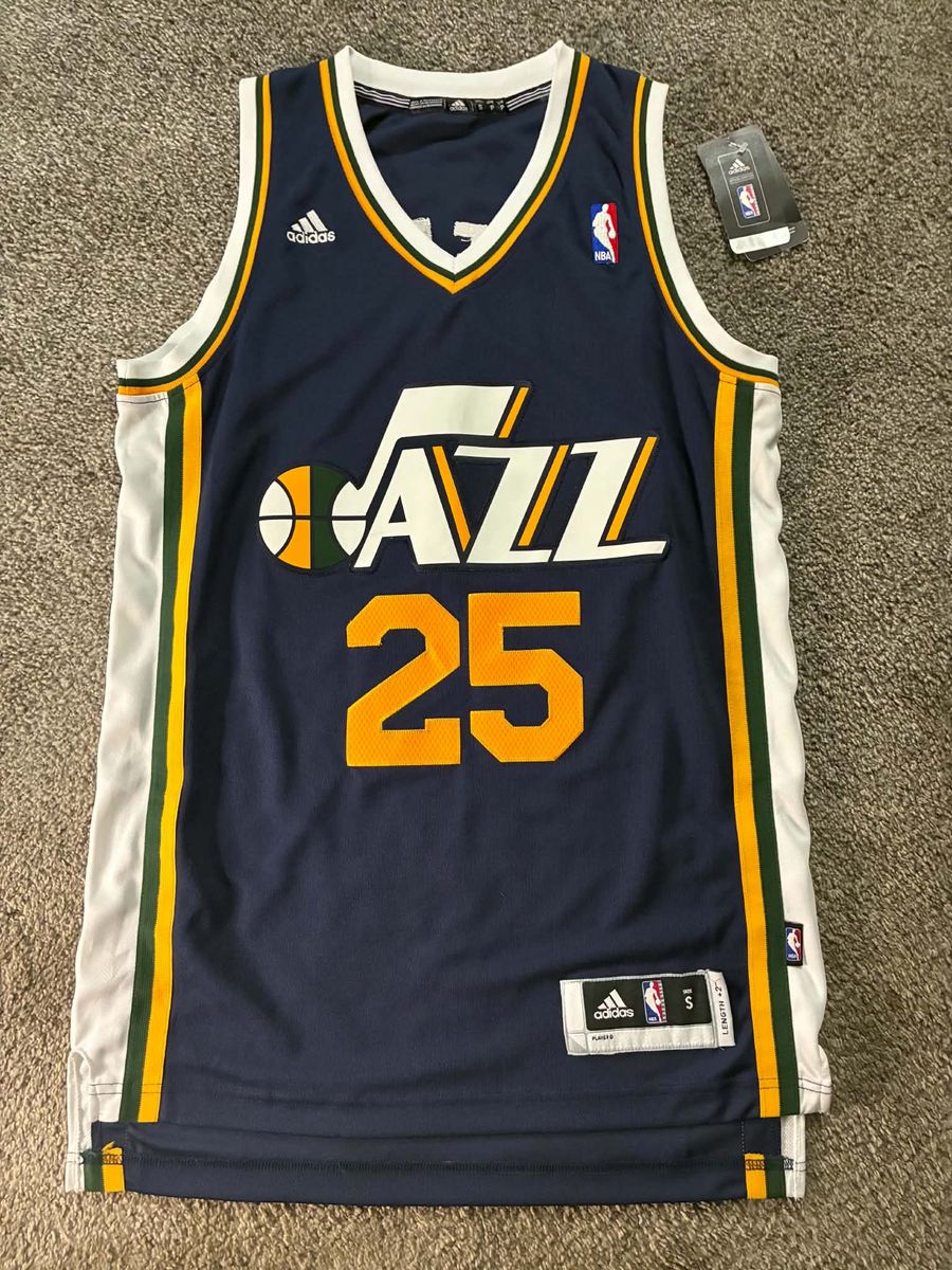 Authentic Vintage Adidas Jazz Al Jefferson #25 Swingman Jersey 02/2011 Men's Small +2 Length NWT