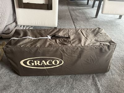 Graco Pack 'n Play Portable Playard in Brown and Pink - Easy Setup & Take Down