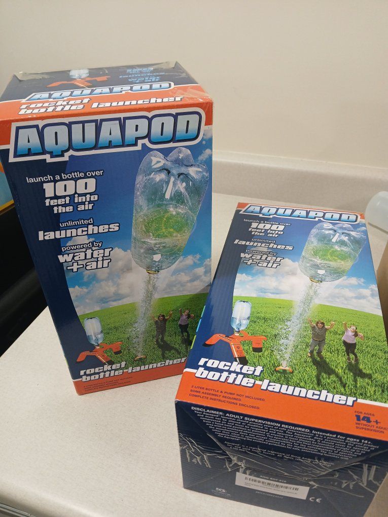 Aquapod Rocket Bottle Launcher - 2 Pack - Launch Bottles Over 100ft with Water + Air