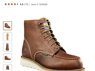 Carhartt steel toe work boots size 14 for sale or trade.