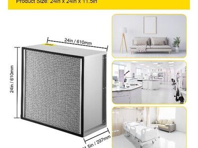 VEVOR Filter Replacement, 24'' x 24'' x 11.5'' Air