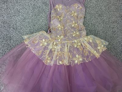 Mauve and gold ballet costume