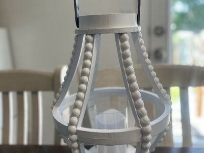 Shabby chic white lantern
