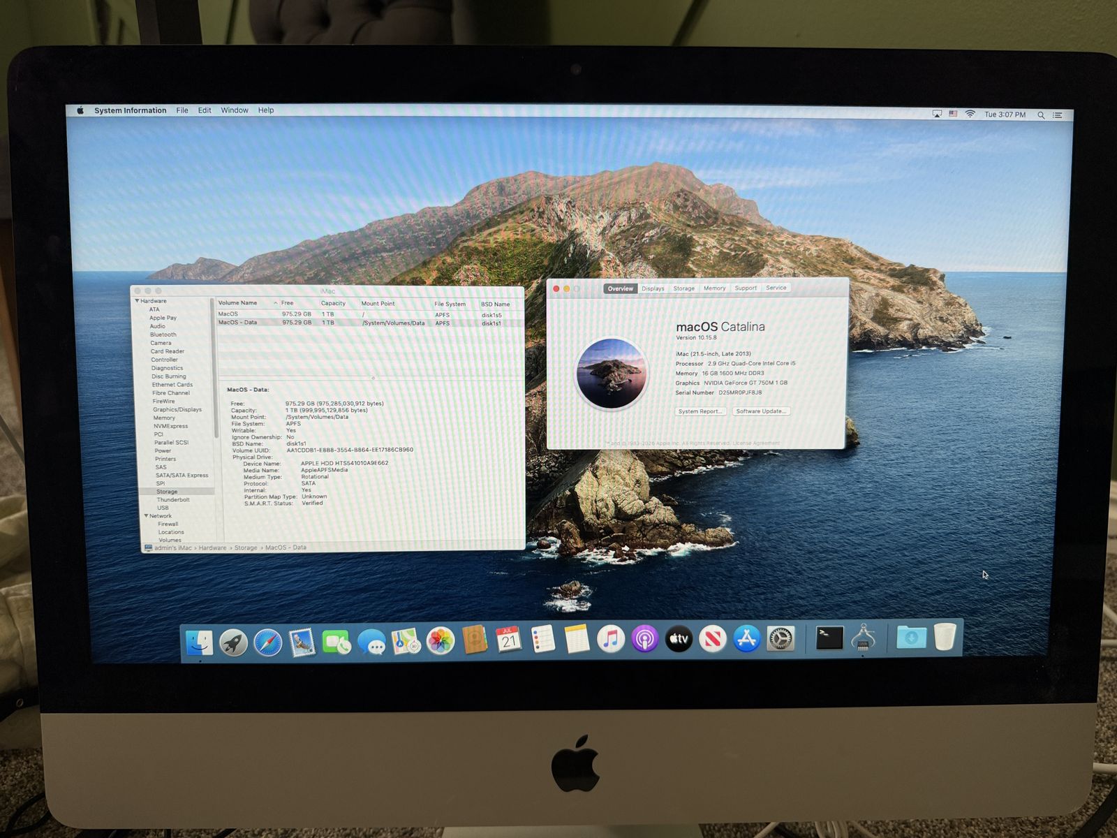 2013 iMac 21.5" 1TB HDD, 16GB RAM