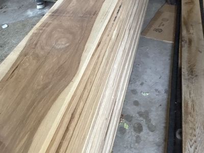 26 12ft by 10 inch hickory board wood planks