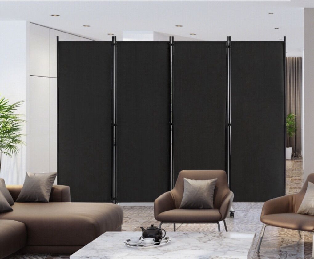 GOFLAME 4 Panel Folding Room Divider 6 Ft - Rolls