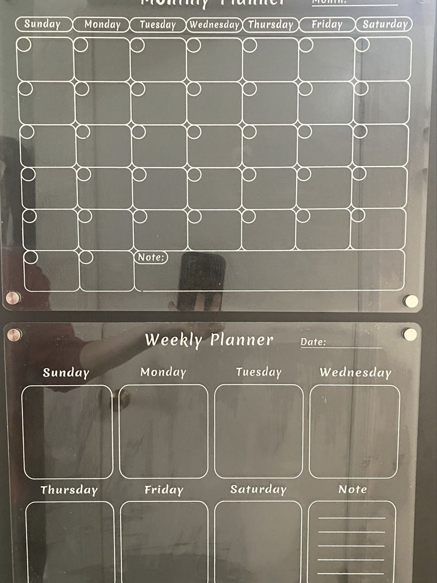 Monthly & Weekly Wall Planner - Dry Erase Calendar