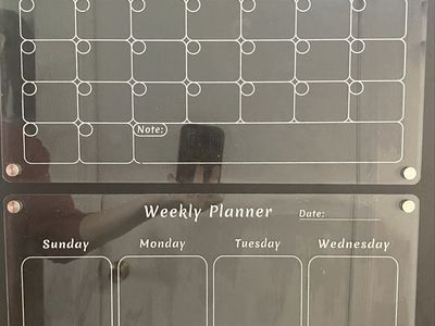 Monthly & Weekly Wall Planner - Dry Erase Calendar
