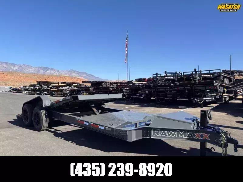 2026 RawMaxx 7X22 20K G7X Shadow Grey Gravity Tilt Equipment Trailer