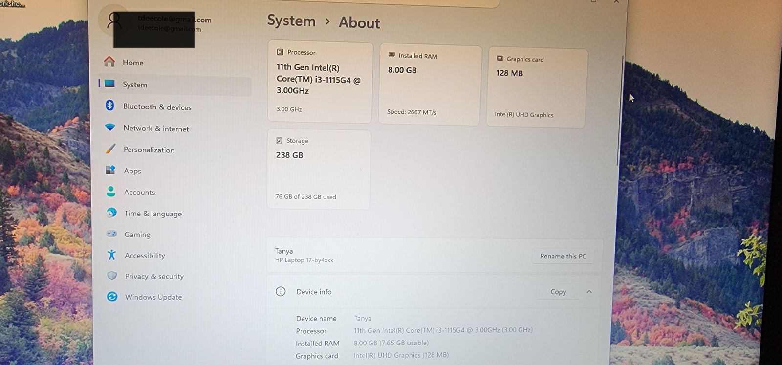 HP laptop