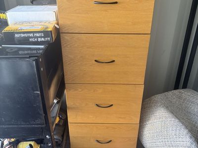 4 drawer oak filing cabinet
