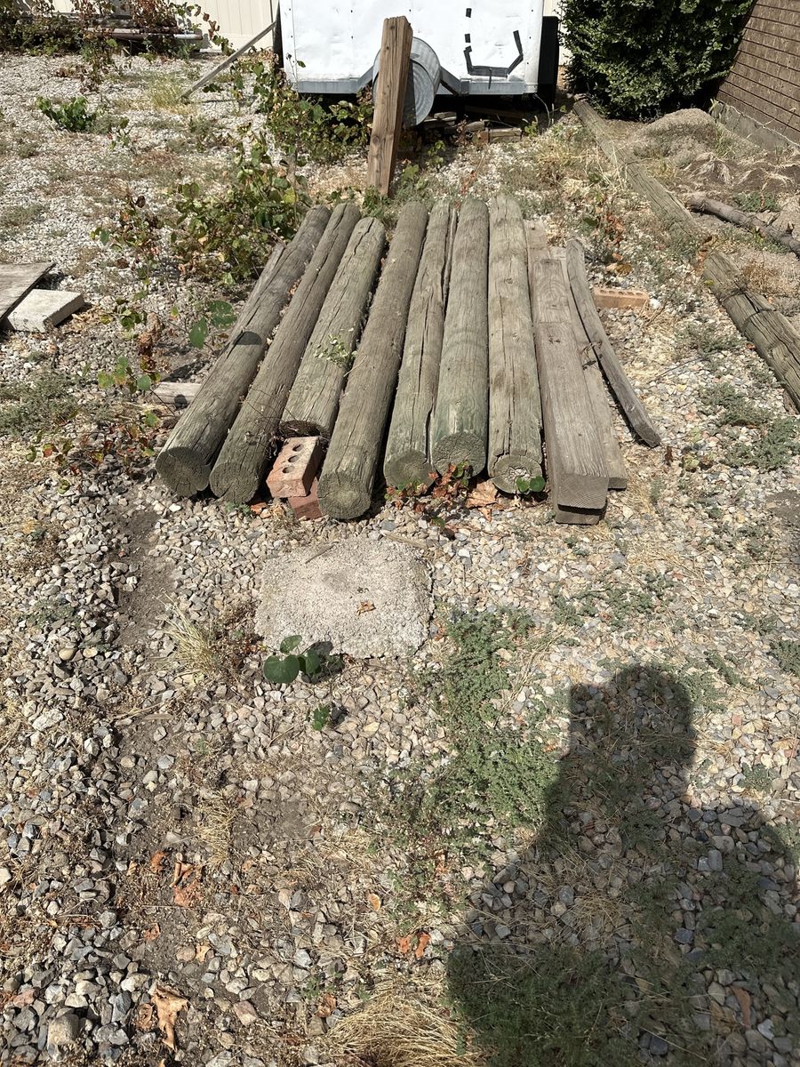 6” dia fence posts