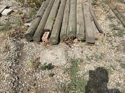 6” dia fence posts