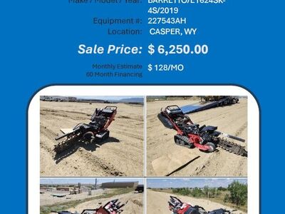 Walk behind Barreto Trencher 2019 great price $$