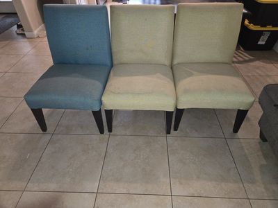 Three slipper chairs