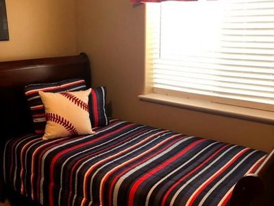 Twin Sleigh Style Bed, Mattress, Box Springs & Bedding