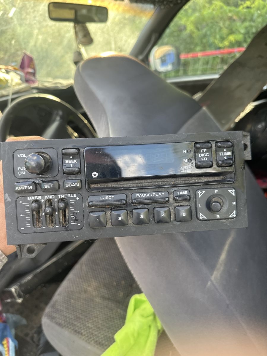 1999 dodge ram Vintage Mopar Car Stereo Radio CD Player with AM/FM, Bass/Mid/Treble EQ, and CD Controls