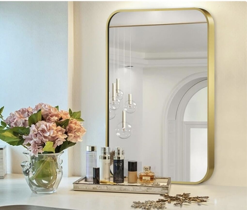 FARMER 48x30inch Gold Bathroom Mirror