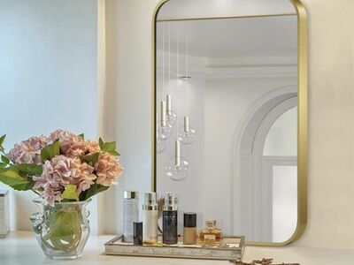 FARMER 48x30inch Gold Bathroom Mirror