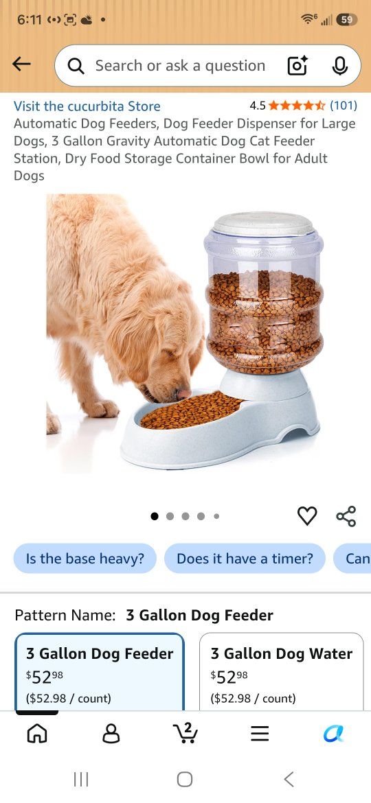 3 GallonAutomatic Gravity Pet food Dispenser