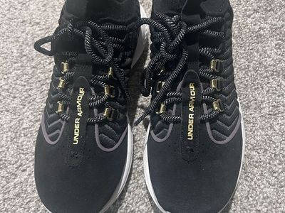 Under Armour Harper 9 Black/Gold Baseball Shoes Men's Size 9.5