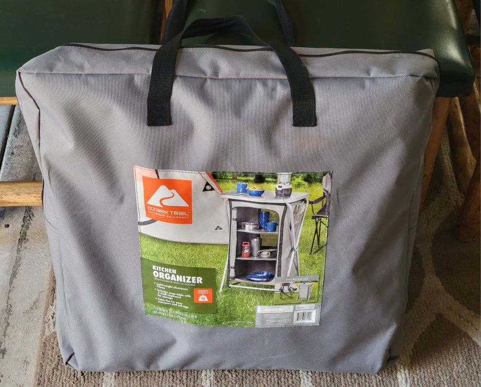 Ozark Trail Portable Camping Kitchen Organizer with Storage and Carry Bag