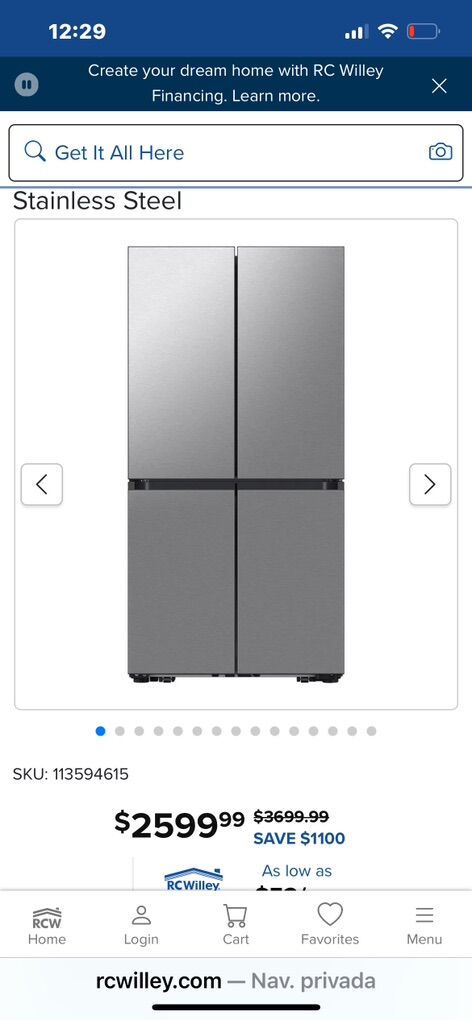 $1590 OBO NEW REFRIGERATOR SAMSUNG COUNTER DEPTH