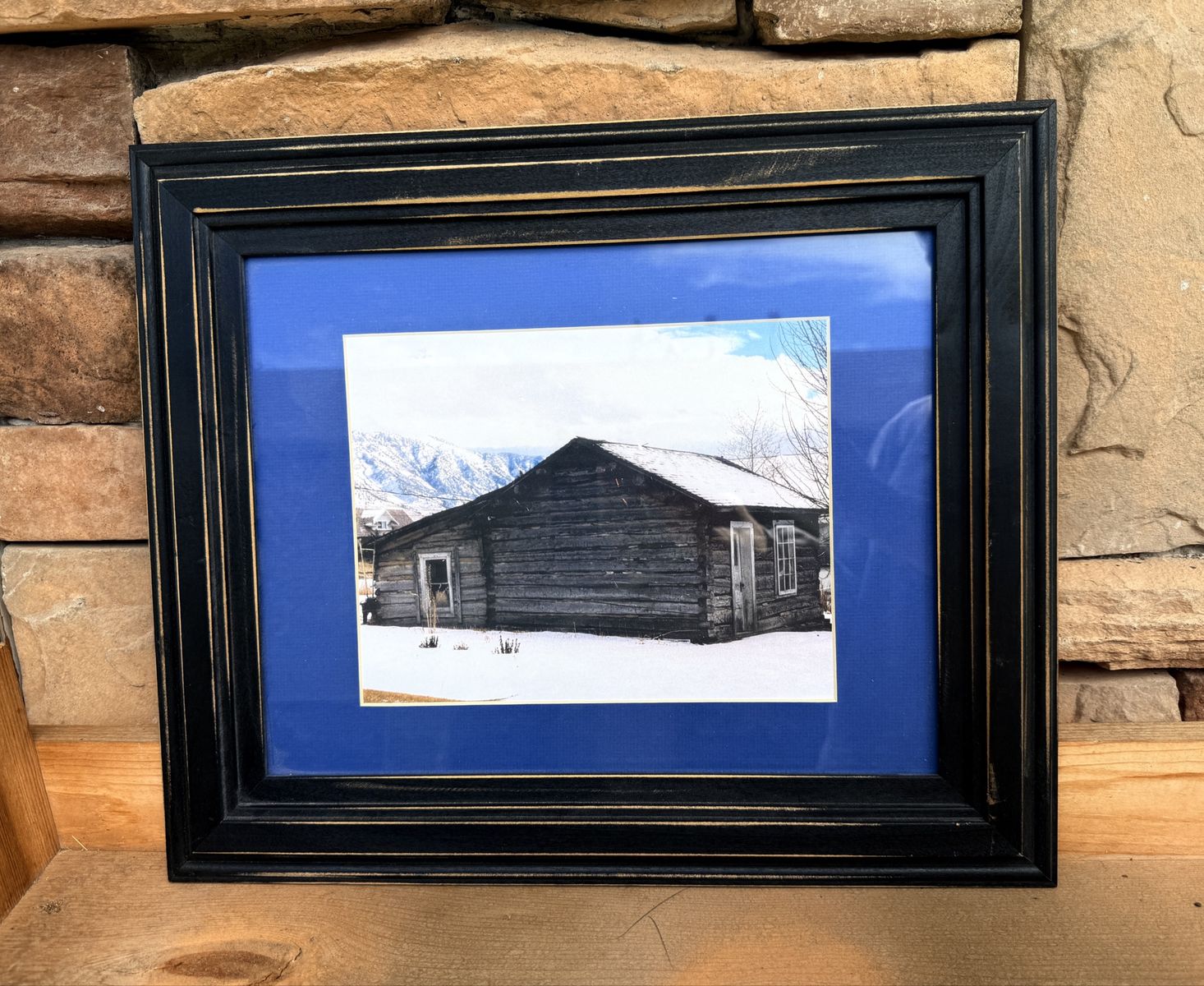 Framed Cabin Photo Print Art Home Decor