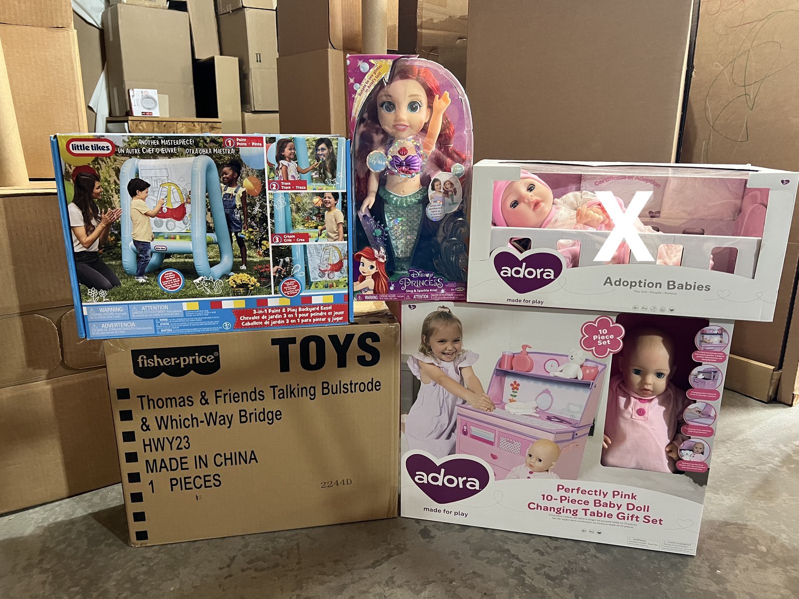 NEW: Baby Doll, Disney Ariel, Little Tikes, Thomas Train Toys