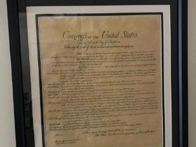 Framed Historical & Inspirational Prints – Matching Set; Constitution Dec Independence, Proclamation