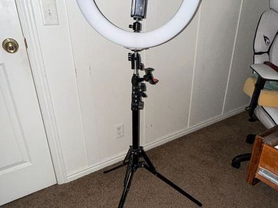 Large LED Ring Light with Adjustable Tripod Stand & Phone Holder - Perfect for Content Creation