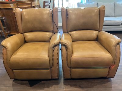 Faux leather recliners like new
